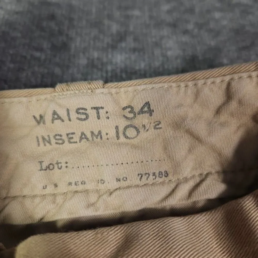 J.Crew Stanton Chino Shorts Mens 34 Khaki Tan 10.5